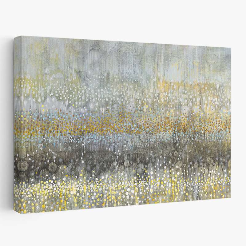 Abstrait coloré contemporain - culture abstraite de pluie II, H 40 po x l 60 po