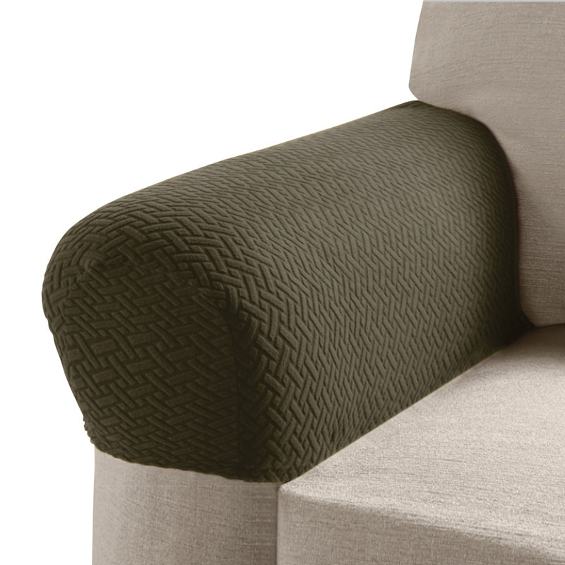 Housse pour coussin en T avec accoudoirs, Polyester sauge