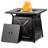 Square Propane Smokeless Fire Pit Table with Hidden Fuel Tank