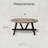 Johana Rustic Farmhouse Coffee Table with Geometric Base, Round French Country Accent Table
