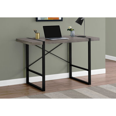 Bureau d'ordinateur, bureau personnel, ordinateur portable, L 48 po, stratifié de travail, métal, contemporain, moderne