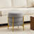 Round Storage Ottoman Multiuse Vanity Stool With Metal Legs-114893890