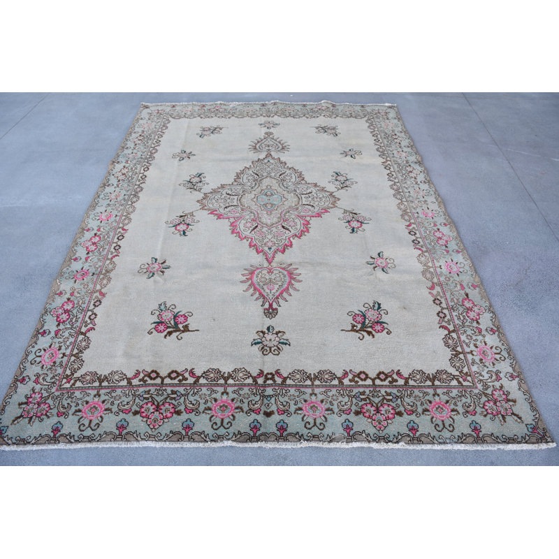 Tapis en laine beige élégant Elegant