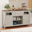 Buffet de style campagnard avec tiroirs et porte de grange Beltran-633871931