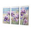 Iris mauves sur la plage - ensemble d'art sur toile Iris-107743308-107743306