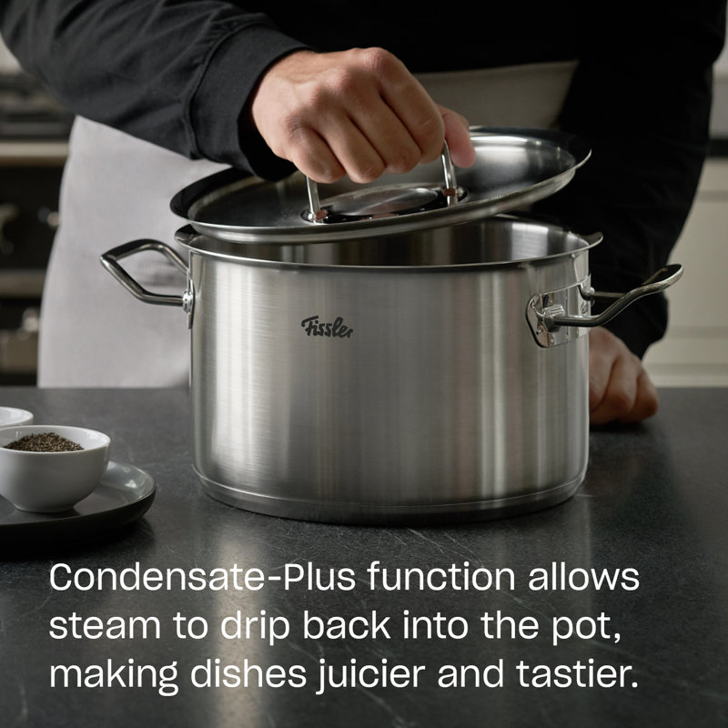 Fissler 10.6 Quart Stainless Steel Stock Pot with Lid