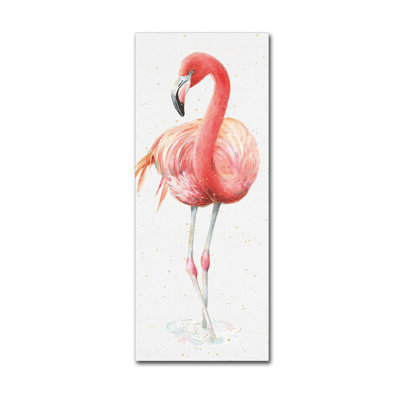 Wrapped Canvas Wall Art - Lisa Audit 'Gracefully Pink VI' Wall Art for Living Room, Bedroom, or Office Décor - 8x19