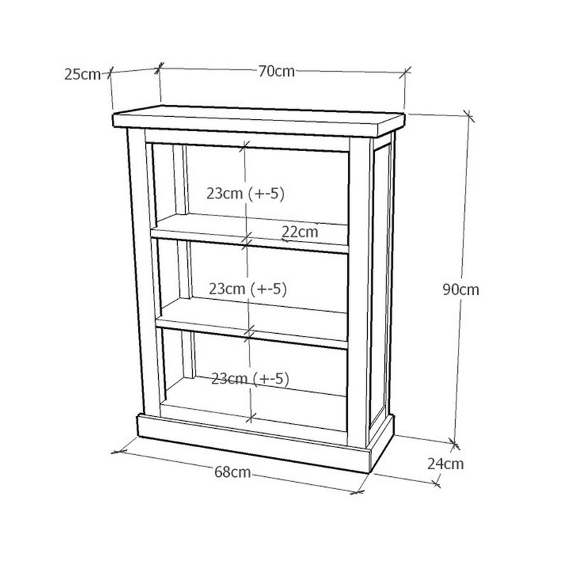 Rieger 90cm H x 70cm W Standard Bookcase