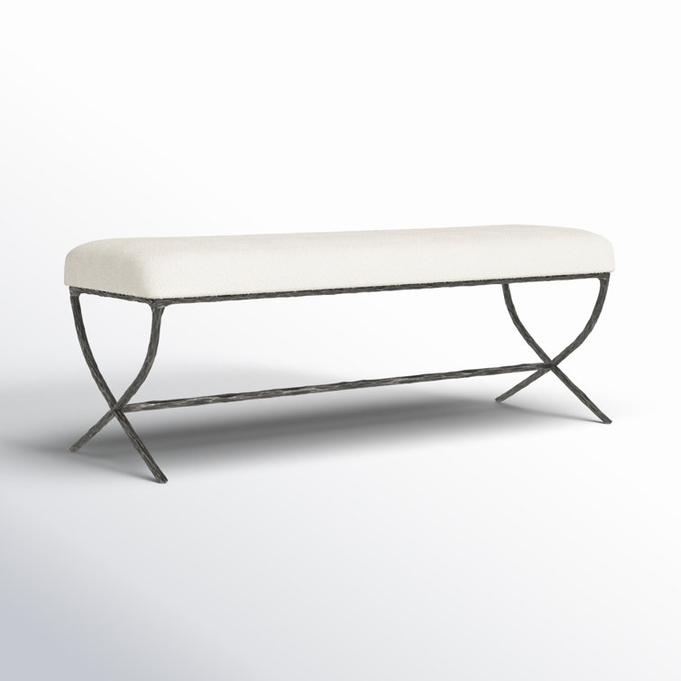 Janeen Boucle And Metal Bench