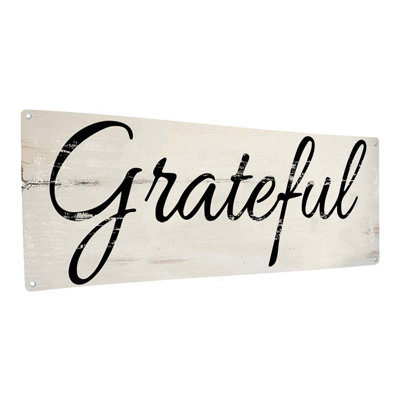 Plaque en métal Grateful