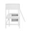 Lit mezzanine simple avec tablettes et bureau