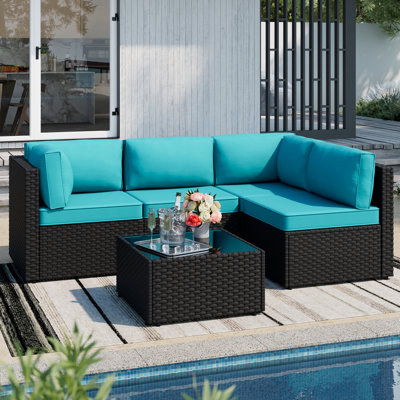 4-Person Outdoor Patio Set Seating Group with Cushions