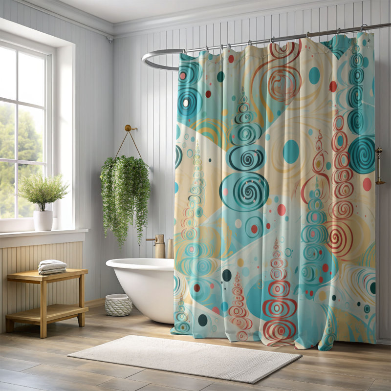 Rideau de douche Brilliant Tree - Premium, H 74 po x l 71 po