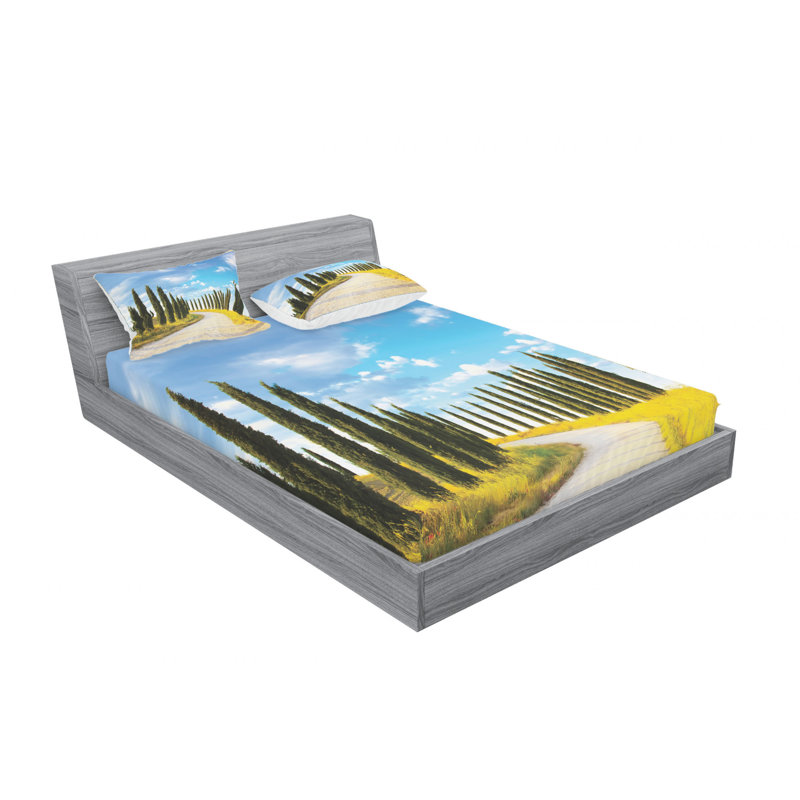 Microfiber Sheet Set, Queen Sheet Set with Fitted Sheet