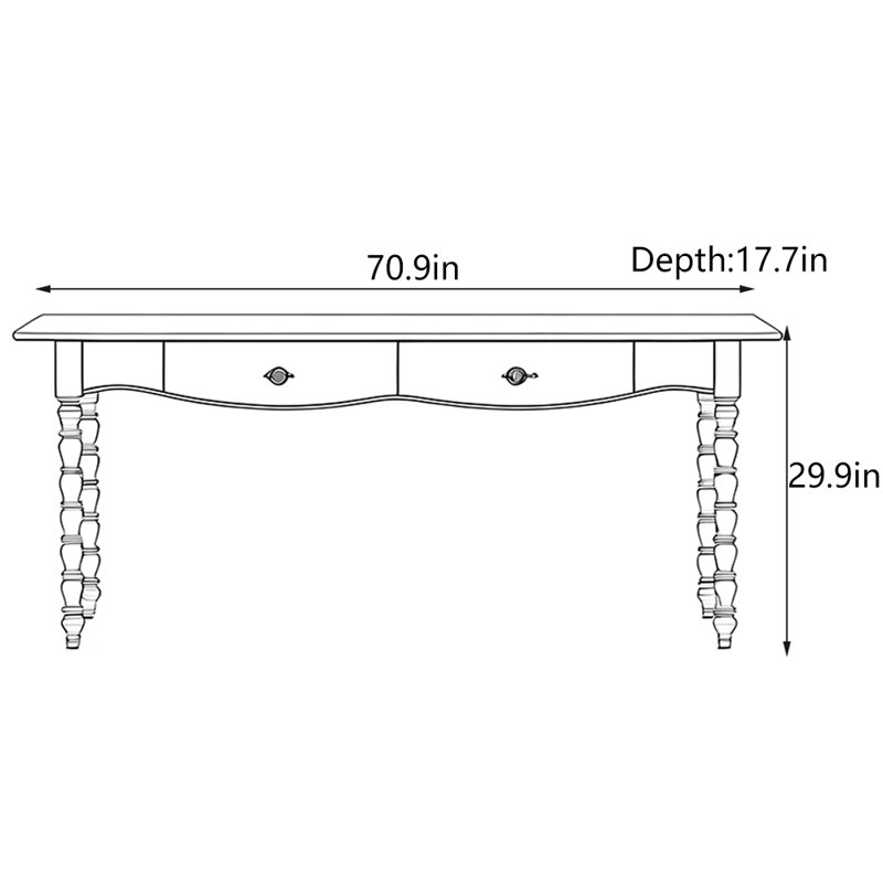 Console en bois massif de style chinois