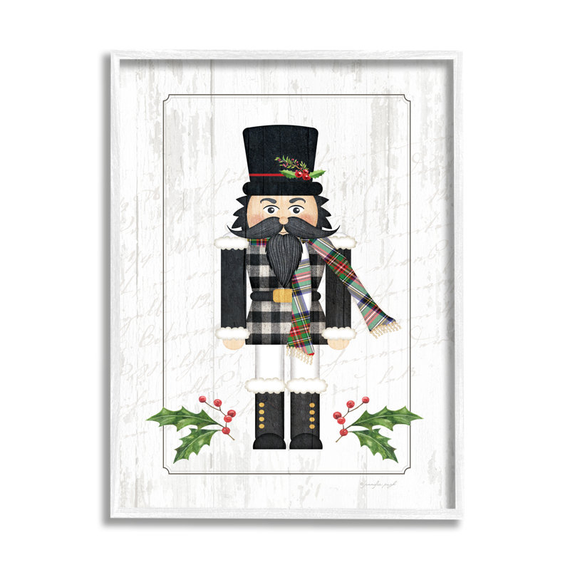Christmas Christmas Holly, Giclée encadrée blanc bord de mer, H 30 po x l 24 po
