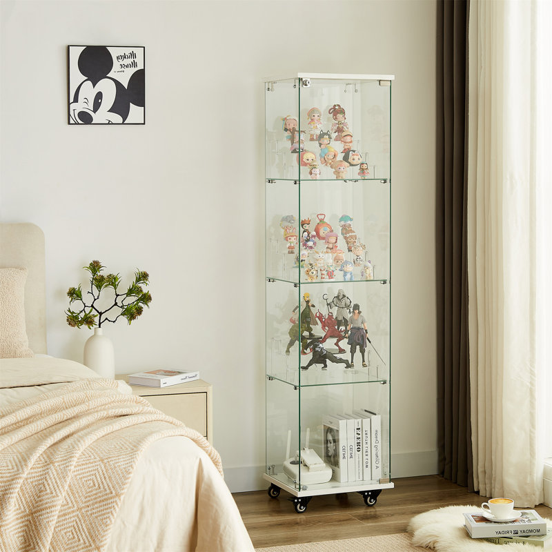 4 Tier Glass Display Cabinet