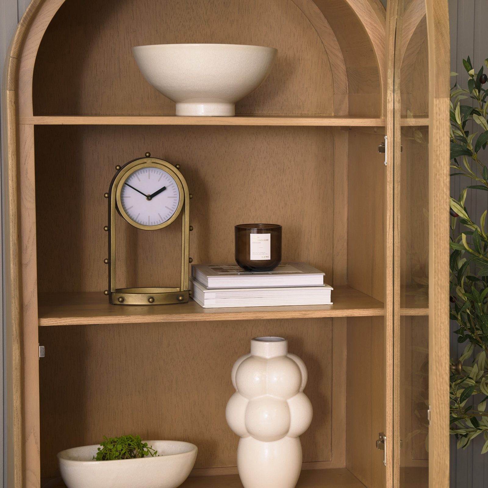 Reze Quartz Tabletop Clock, Gold