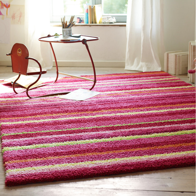 Striped Hand Woven Area Rug, Rectangle 140 x 200cm