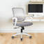 Chaise ergonomique de bureau à domicile avec dossier en filet, accoudoirs, conception peu encombrante-106361445