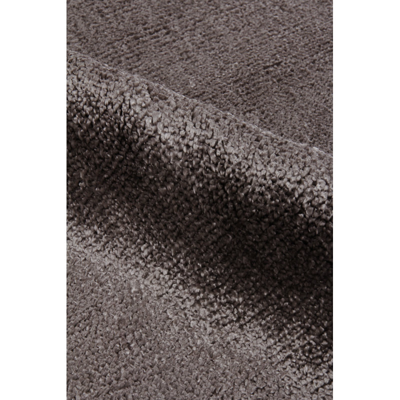 Calla Hand-Loomed Synthetic Dark Brown Area Rug, Rectangle 6' x 9'