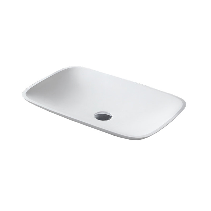 AGUA CANADA Francesca 15.15'' White Solid Surface Rectangular Bathroom Sink