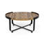 Ensemble de conversation pour patio 4 personnes avec coussins, mobilier d'extérieur à structure en teck
