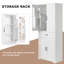 Armoire de rangement pour salle de bain de qualité supérieure avec portes et tiroir - Solution de rangement en panneau de fibres à densité moyenne avec tablette réglable pour beaucoup d'espace, blanc-213329440