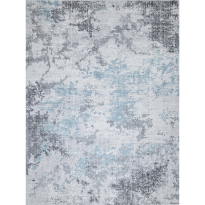 Sky Abstract Area Rug in Gray/Blue