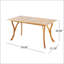 Table de salle à manger d'extérieur rectangulaire en bois massif avec finition en teck, durable et élégante pour les repas en plein air-1833779573