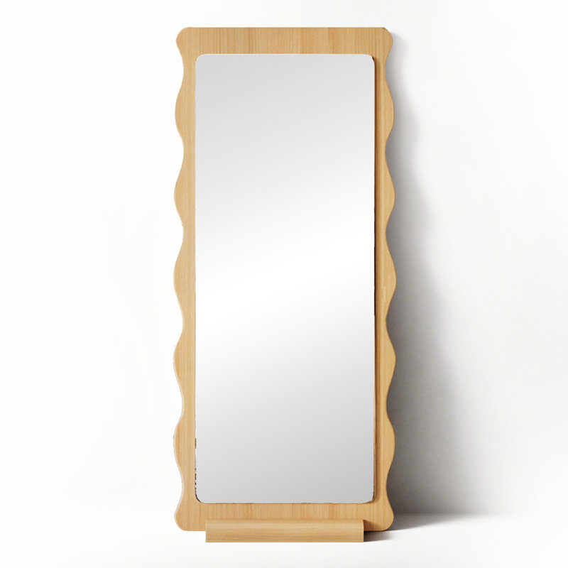 Miroir pleine grandeur de style médiéval, 35,43 po x 78,74 po, Brun