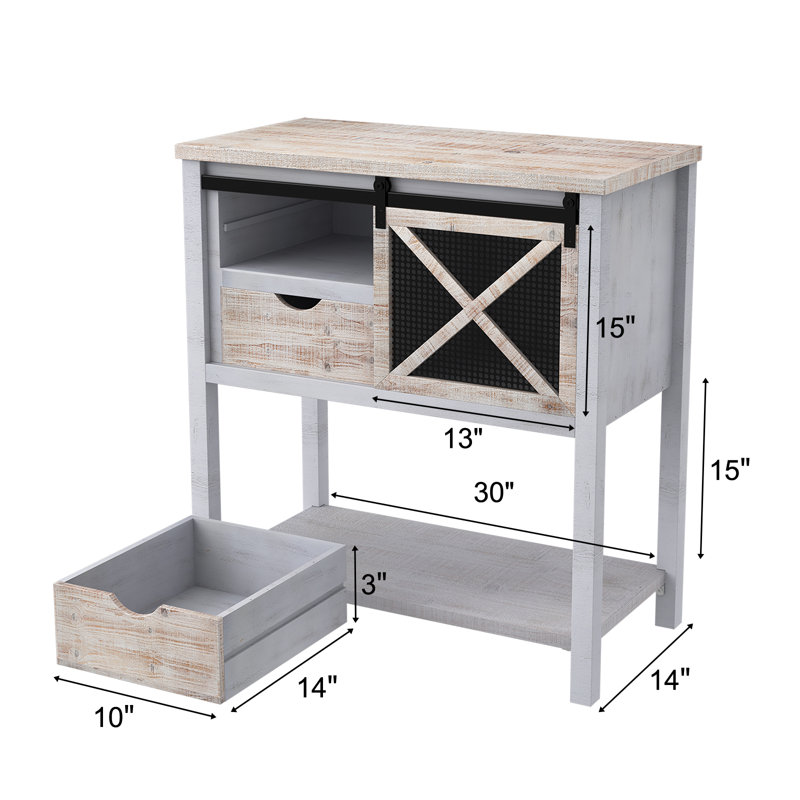 Console en bois massif de 32 po Gaidouras