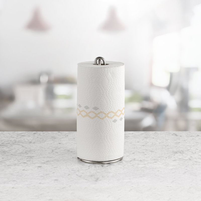 Metal Paper Towel Holder, Satin Nickel