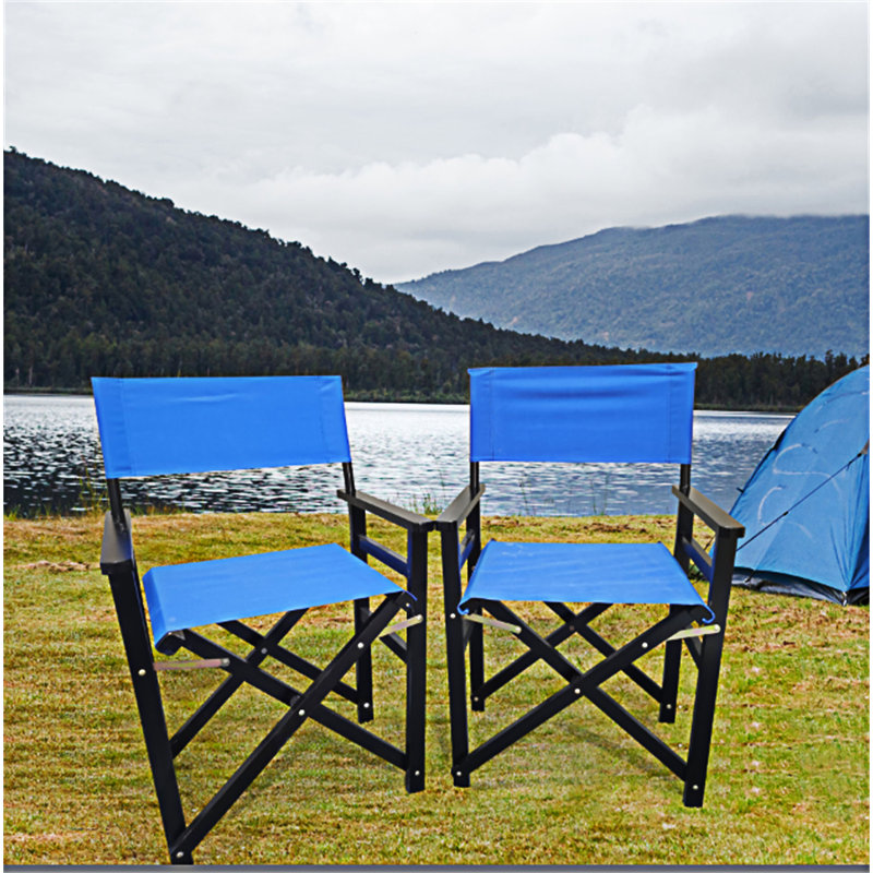 Ensemble de 2 chaises pliantes en bois