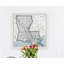 «White Louisiana Map», cadre photo-449969959