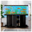 Support d'aquarium moderne pour réservoirs de 55 à 75 gallons avec centrale électrique intégrée et armoire de rangement, noir