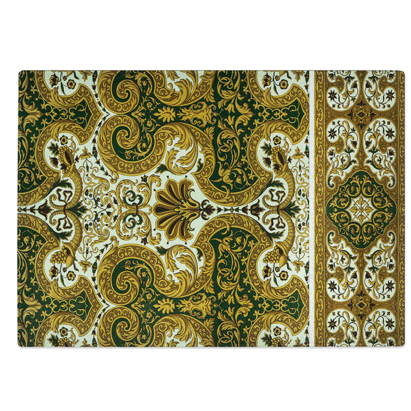 Tempered Glass Ornate 17th Century Pattern by Albert Racinet Chopping Board, 28.5 cm W x 20 cm L