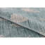 Tapis abstrait rectangulaire en laine / viscose noué à la main bleu sarcelle / beige-86122205