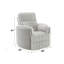 Fauteuil inclinable et oscillant en velours côtelé Emee