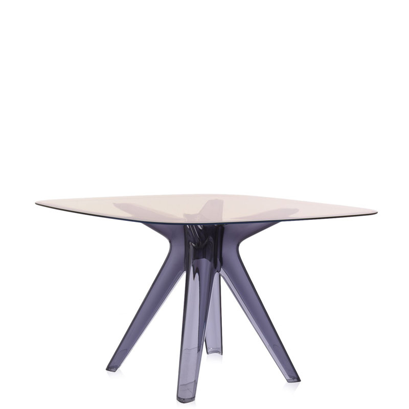 Table carrée Sir Gio, Transparent, Bronze