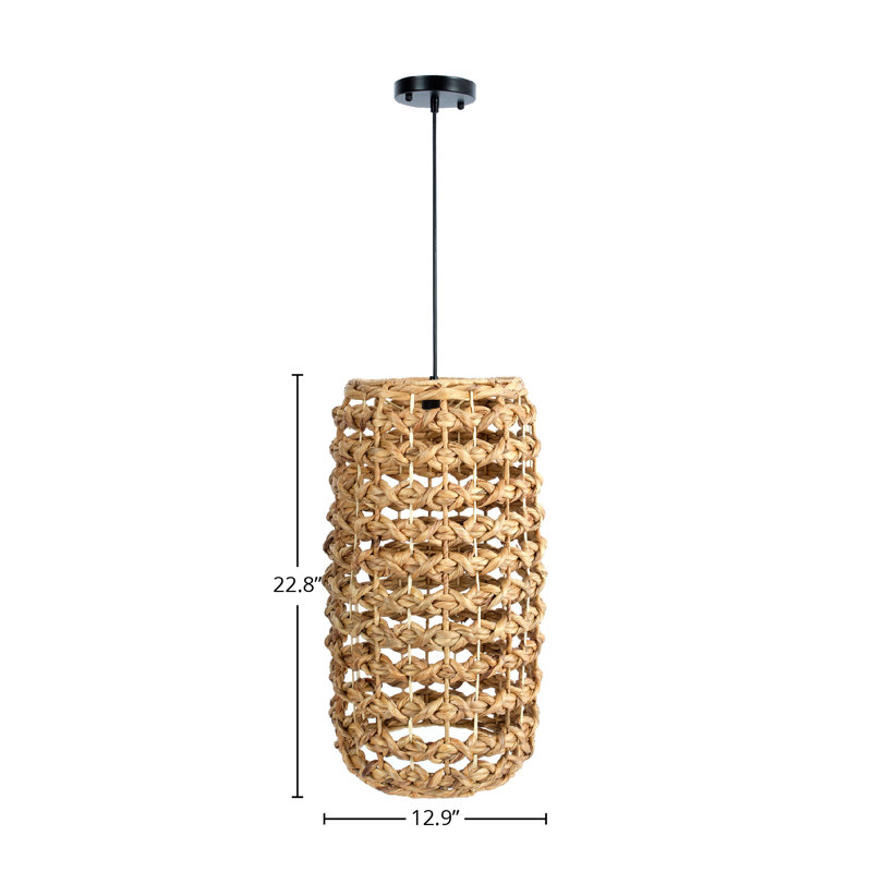 Lustre long Becerril, naturel