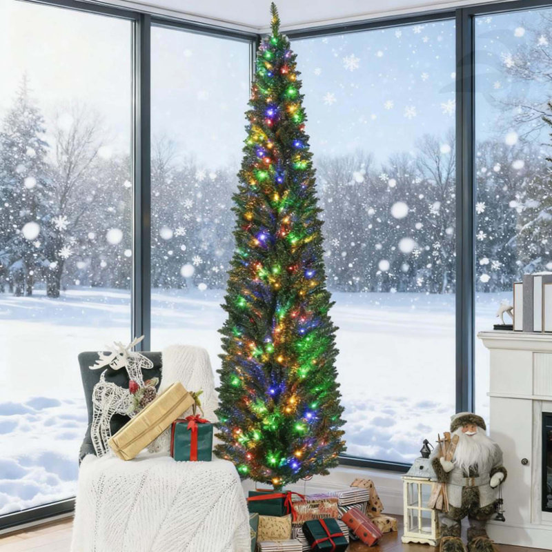Arbre de Noël 8 pi, Coloré, Vert