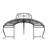  Half Round Tree Bench Diameter 63" Black Steel