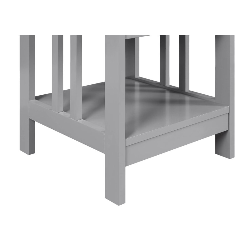 Table de bout avec rangement Aidia, Gris