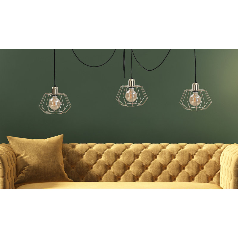 Bolanos 3 - Light Gold Geometric Pendant