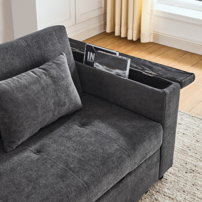 Hokku Designs Modern Convertible Sofa with Pull Out Bed - Wayfair Canada