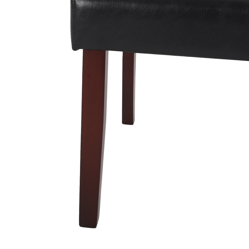 Toshia 1'' H Tufted Upholstered Dining Chair, Black
