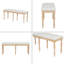 Vintage Traditional 50.4Inch Upholstered Dining Bench With 6 Solid Wood Legs-210091552