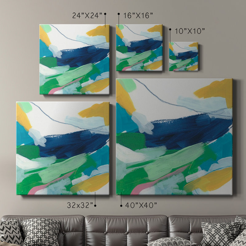 Toile tendue avec galerie de couleurs IV, H 10 po x l 10 po
