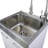 23.6'' L x 19.7'' W White Freestanding Laundry Sink with Faucet